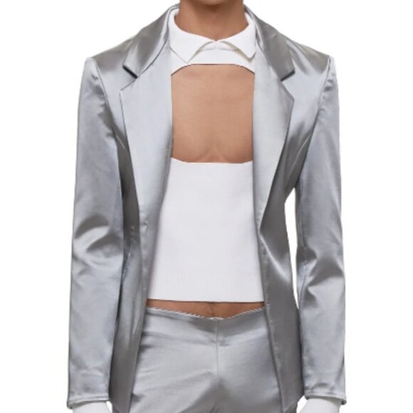 LUDOVIC DE SAINT SERNIN Suit Jacket - Silver - (Men) - Picture 1 of 6